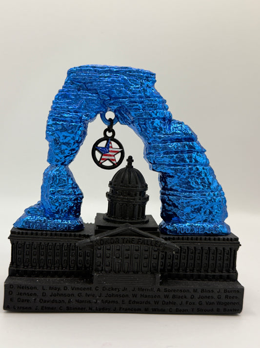 Utah’s Fallen Bottle Opener (black and blue)
