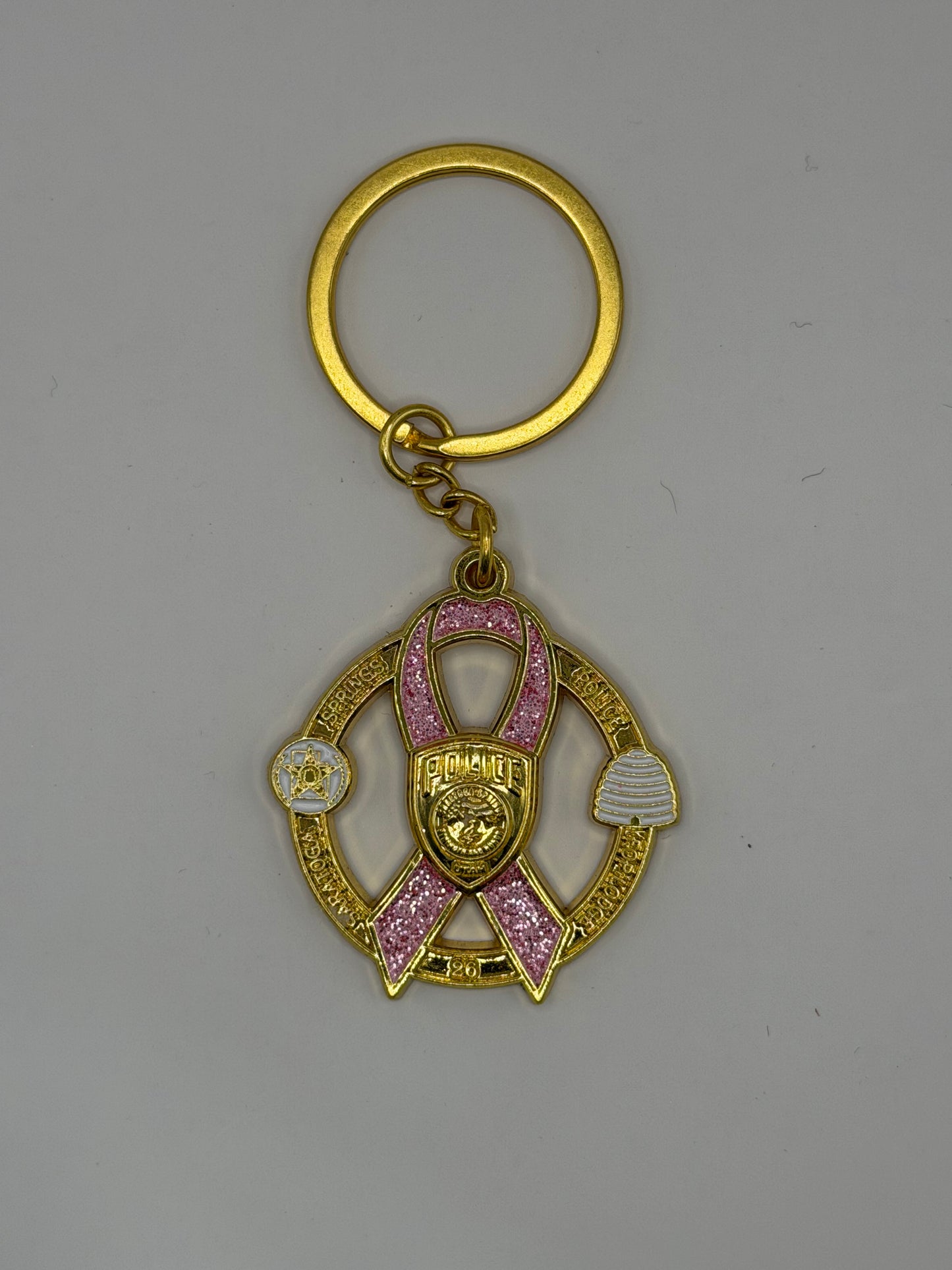 Saratoga FOP Breast Cancer Keychain